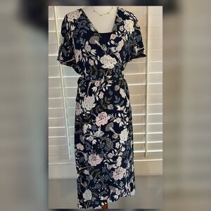 💙 Time & Tru • Floral Wrap Dress (XL/16-18)
